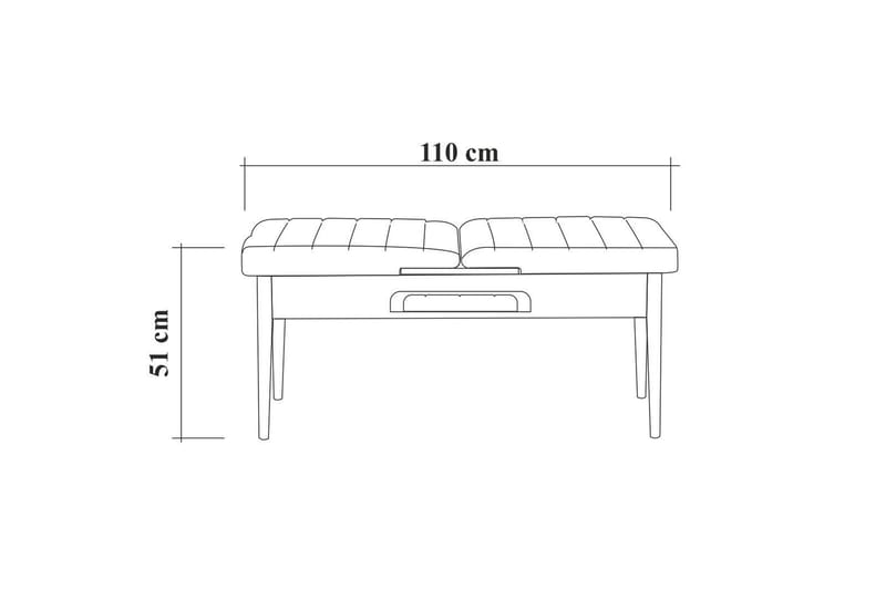 Sittbänk Vinadi 110 cm - Natur - Möbler - Fåtölj & stolar - Sittbänk