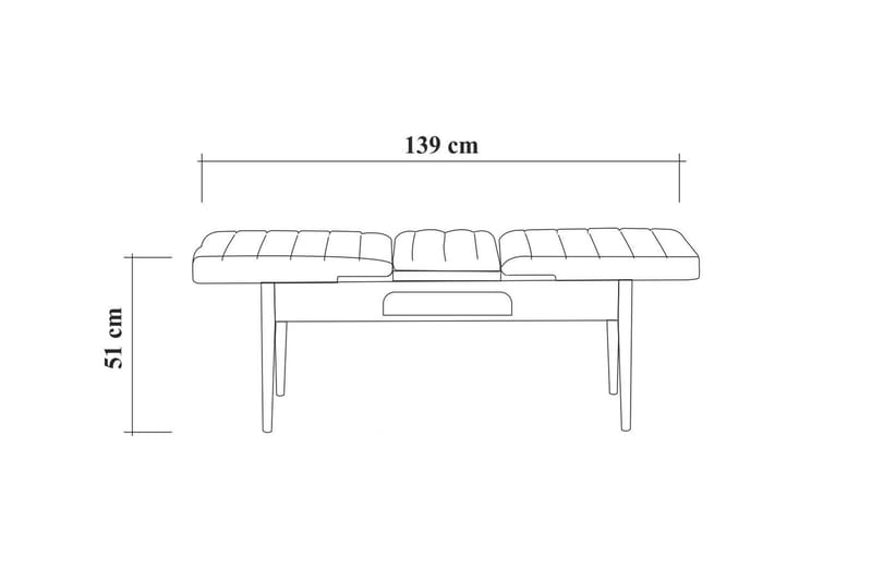 Sittbänk Vinadi 110 cm - Natur - Möbler - Fåtölj & stolar - Sittbänk