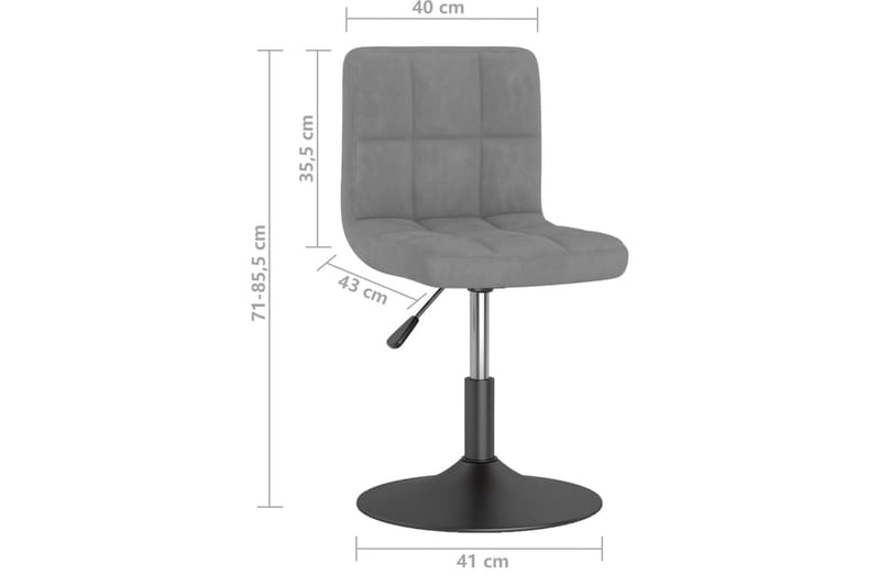 Snurrbar barstol Ljusgrå sammet - Grå - Möbler - Fåtölj & stolar - Barstol & barpall