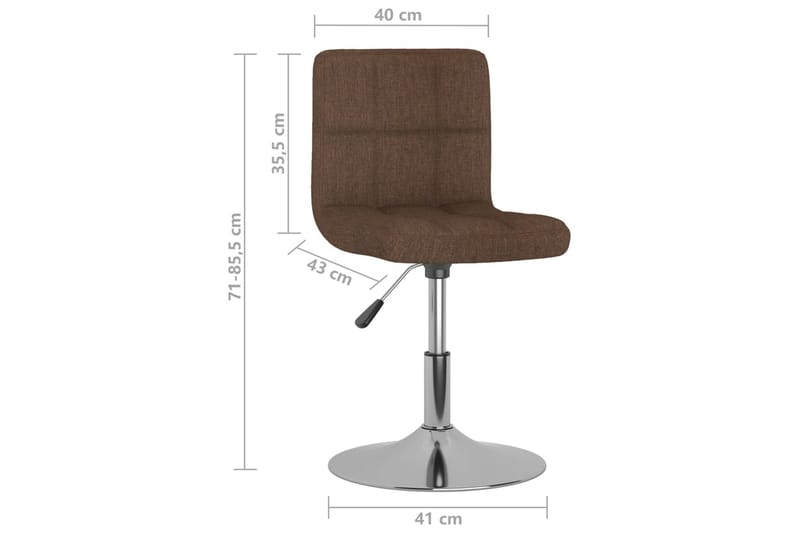 Snurrbar matstol brun tyg - Brun - Möbler - Fåtölj & stolar - Matstol & köksstol
