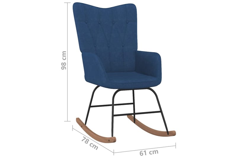 Gungstol blå tyg - Blå - Möbler - Fåtölj & stolar - Snurrstol & Gungstol