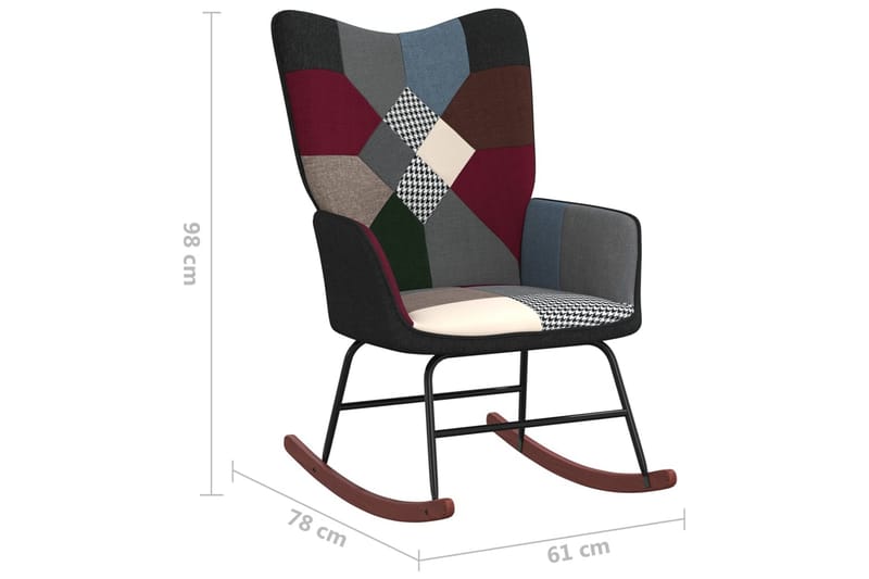 Gungstol tyg lapptäcke - Flerfärgad - Möbler - Fåtölj & stolar - Snurrstol & Gungstol