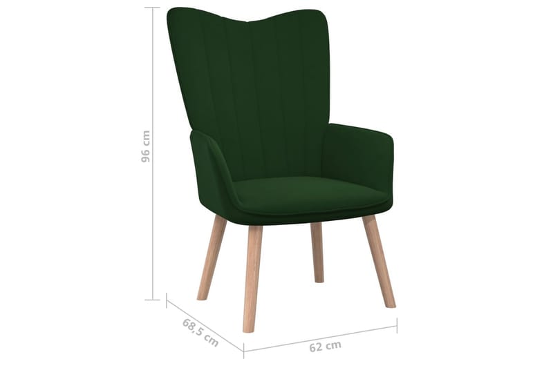 Vilstol mörkgrön sammet - Mörkgrön - Möbler - Fåtölj & stolar - Fåtölj