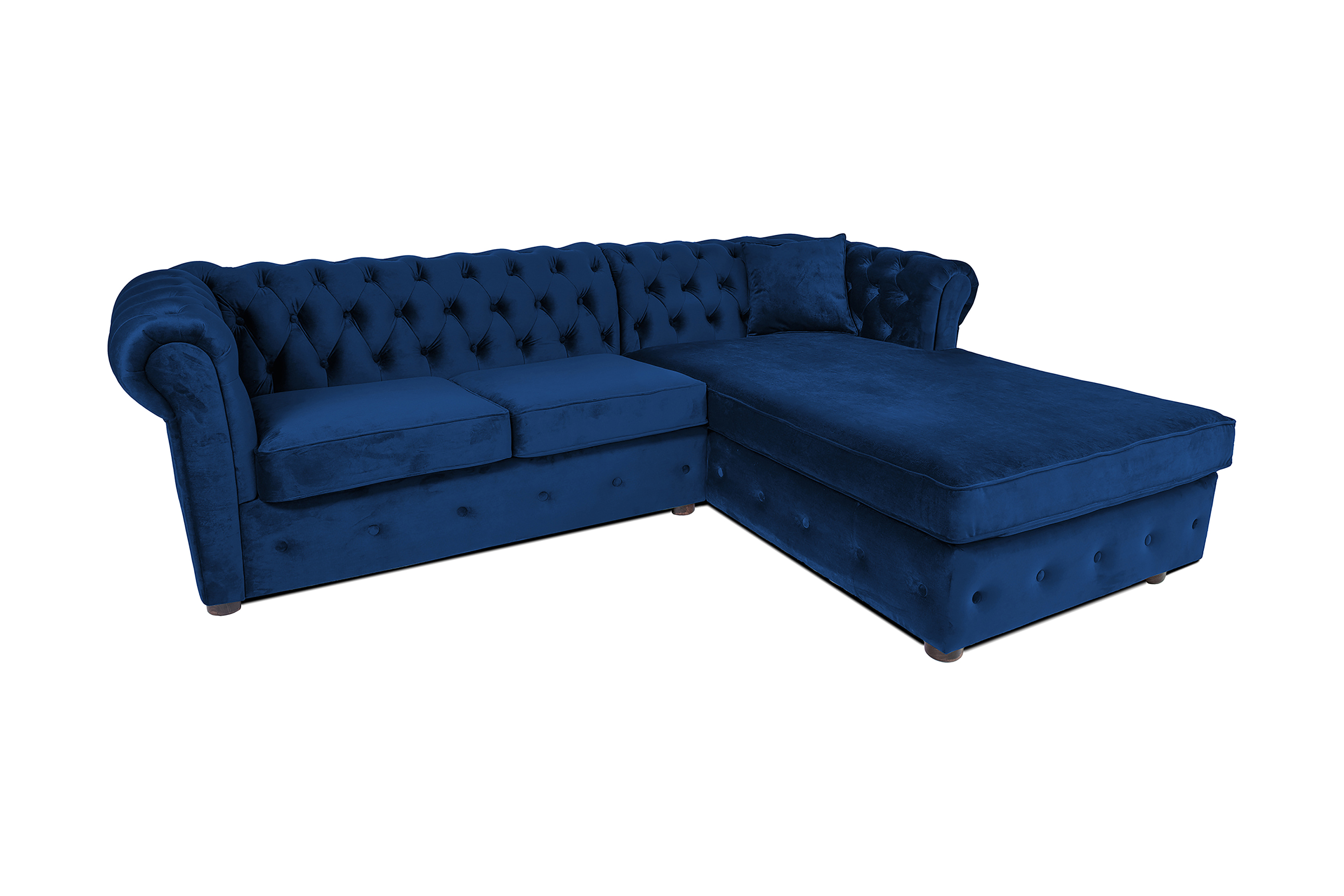 Bäddsoffa m. Divan Chesterfield Kristina - Blå 11302