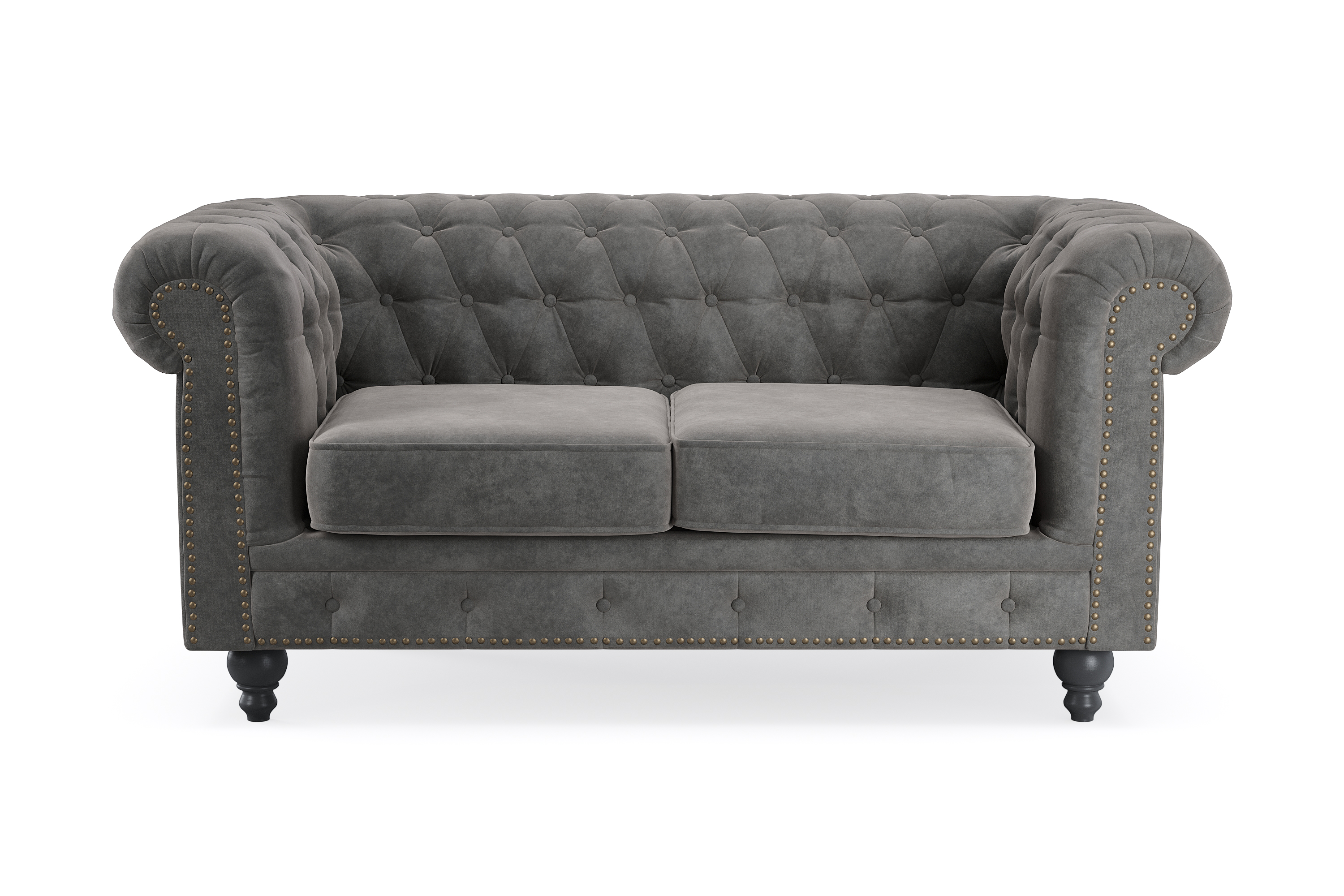 Soffa Chester Deluxe 2-sits - Mörkgrå Deluxe02-DG