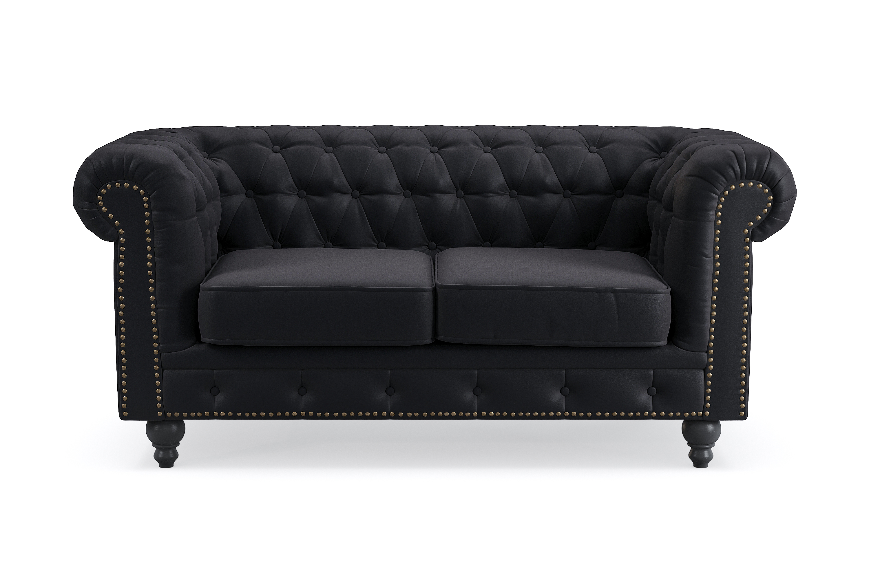 Soffa Chester Deluxe 2-sits - Svart Deluxe02-B