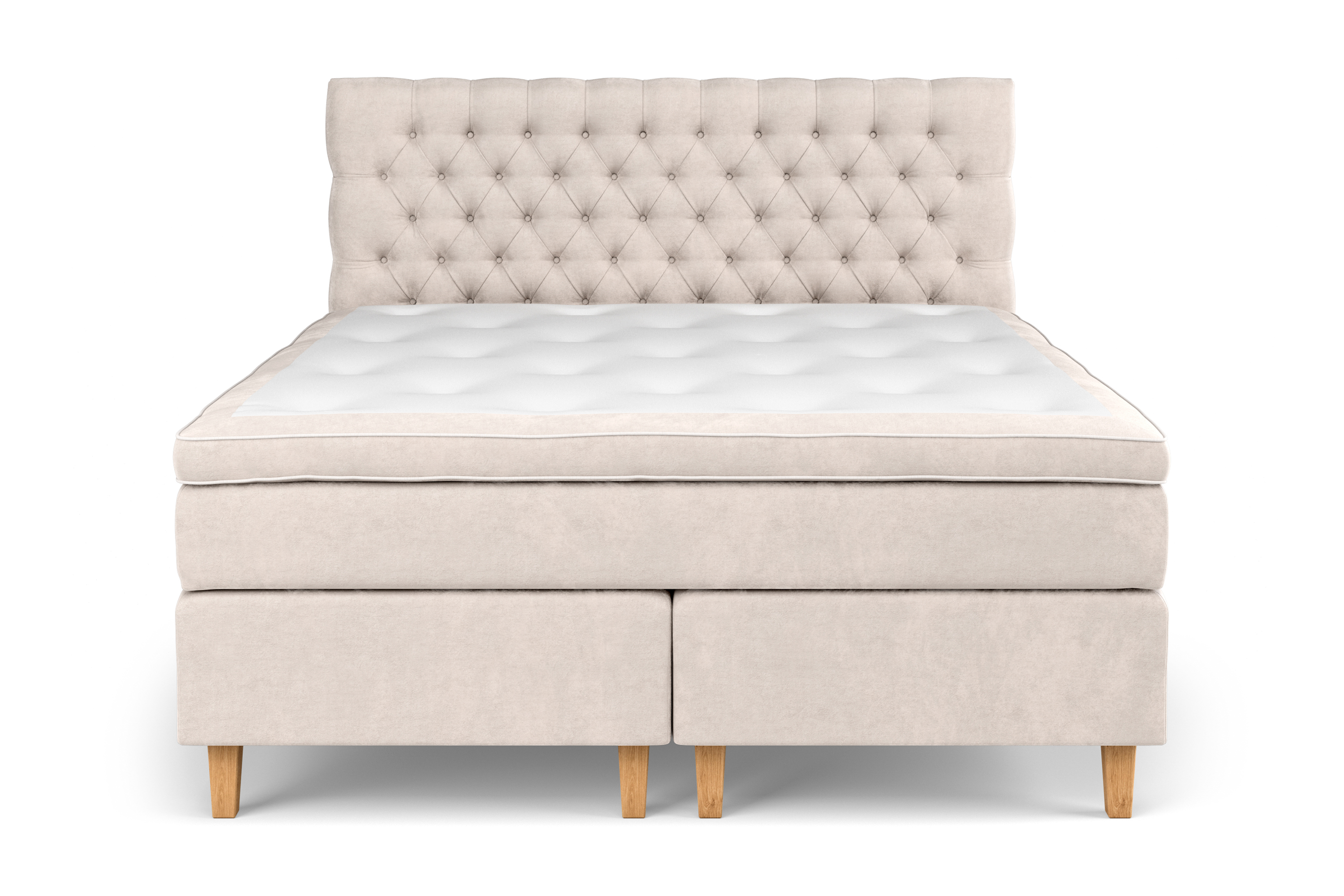 Komplett Sängpaket Estelle 160x200 cm - Beige|Sammet