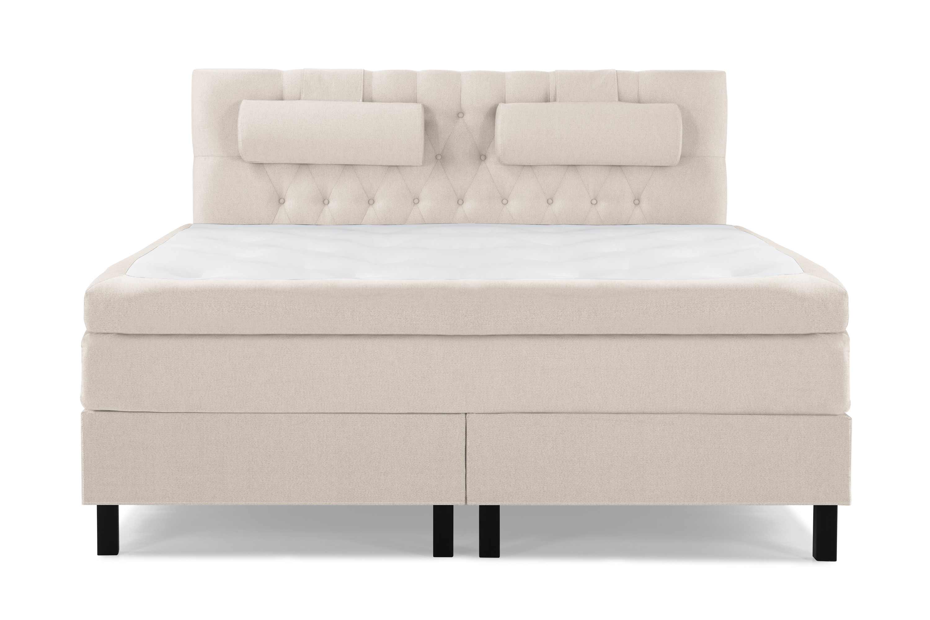 Bedly Komplett Sängpaket Olivia 160x200 Diamant Sänggavel Beige - Latex Nackkudde Stor