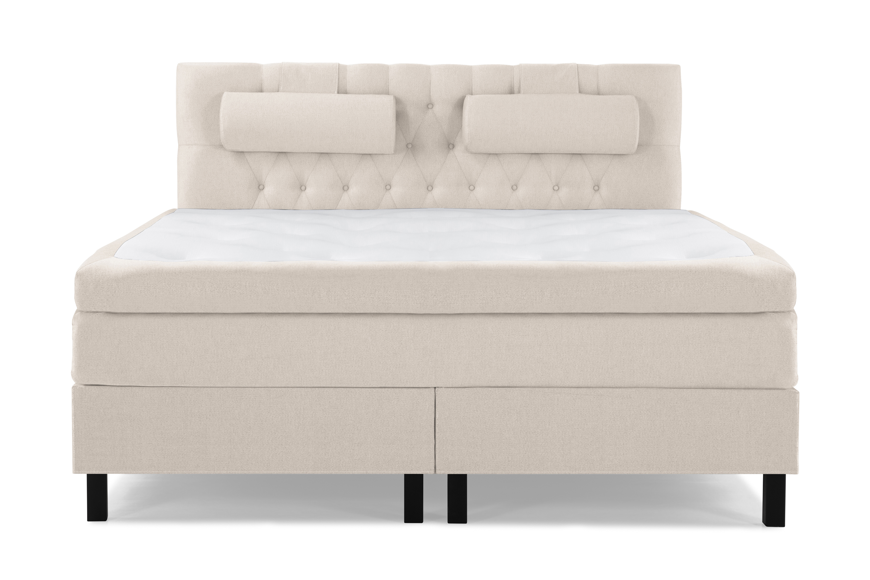 Bedly Komplett Sängpaket Olivia 160x200 Diamant Sänggavel Beige - Memory Nackkudde Stor