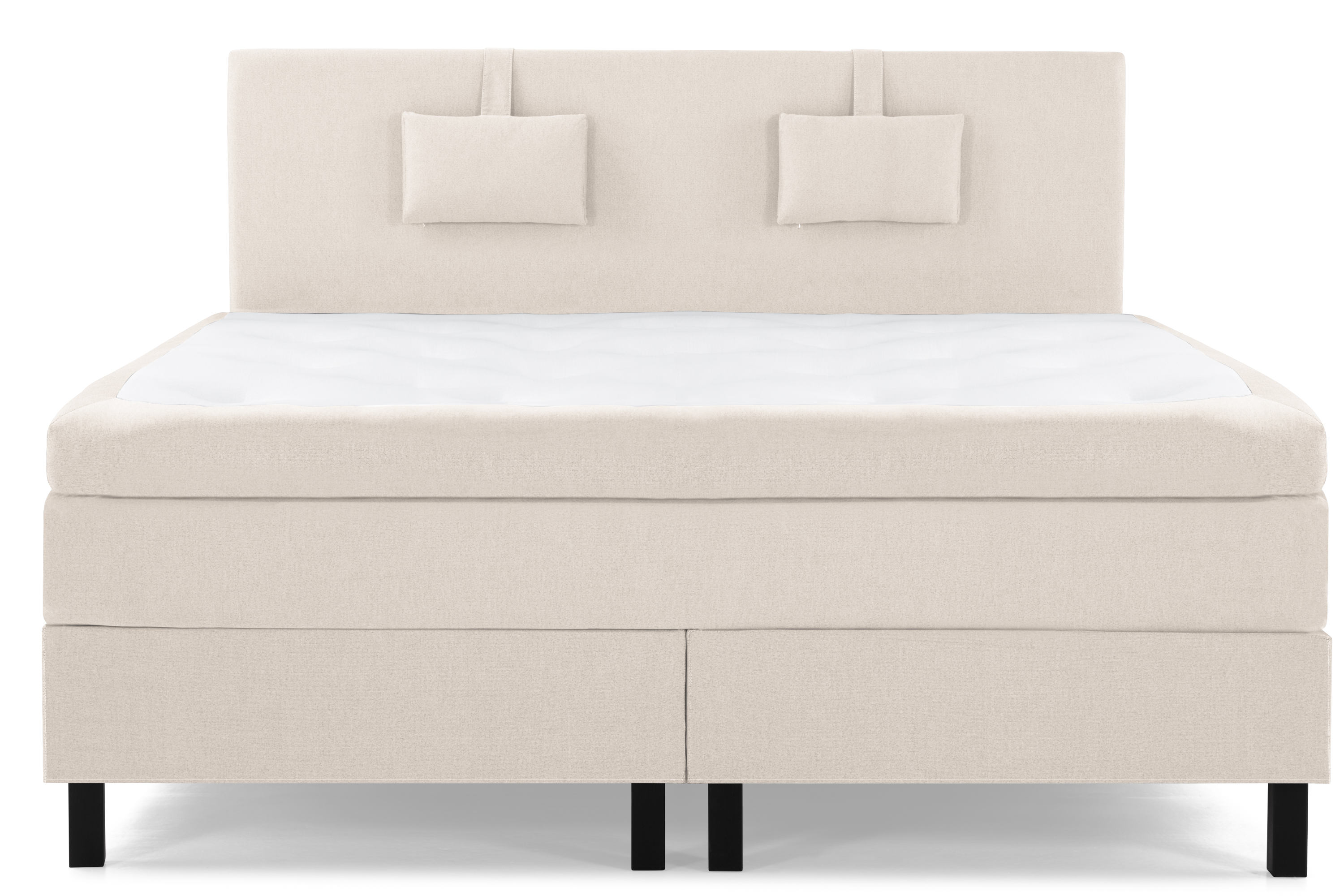 Bedly Komplett Sängpaket Olivia 160x200 Slät Sänggavel Beige - Latex Nackkudde Liten