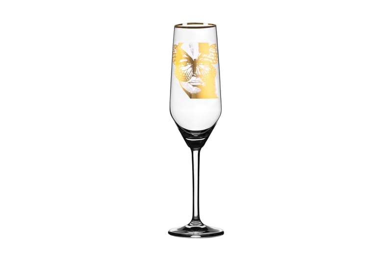 Golden Butterfly Champagneglas 24 cm - Guld - Servering & matlagning - Glas - Champagneglas