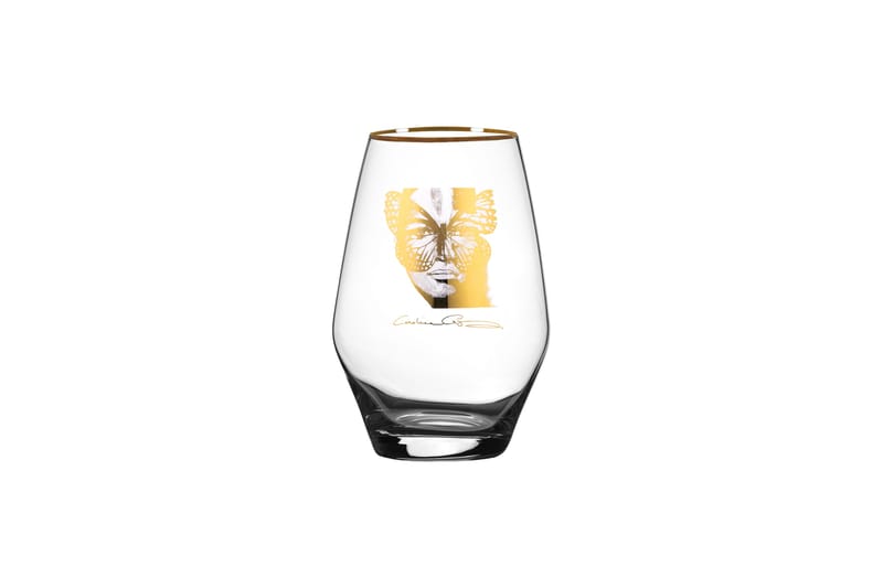 Golden Butterfly Vattenglas 12 cm - Transparent - Servering & matlagning - Glas - Vattenglas