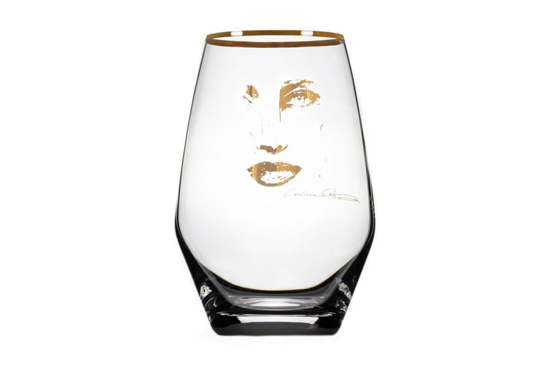 Piece of Me Kristall Vattenglas 12 cm - Guld - Servering & matlagning - Glas - Vattenglas