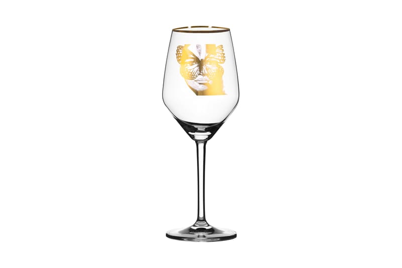 Golden Butterfly Vitvinsglas 22 cm - Guld - Servering & matlagning - Glas - Vinglas - Vitvinsglas