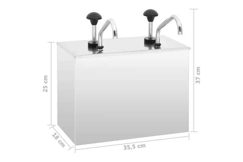 Dressingbehållare rostfritt stål 2x3,5 L - Silver - Servering & matlagning - Köksredskap & kökstillbehör - Små köksförvaring