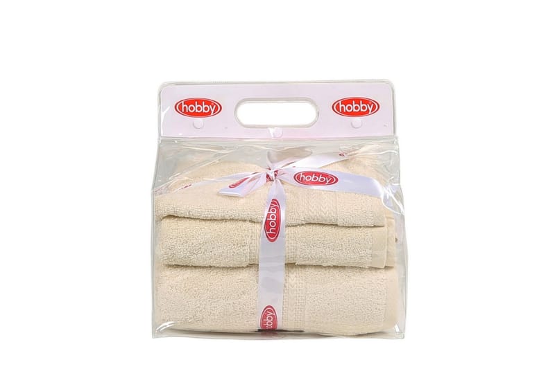 Handduk Hobby Set om 3 - Creme - Textil & mattor - Badrumstextil - Handdukar