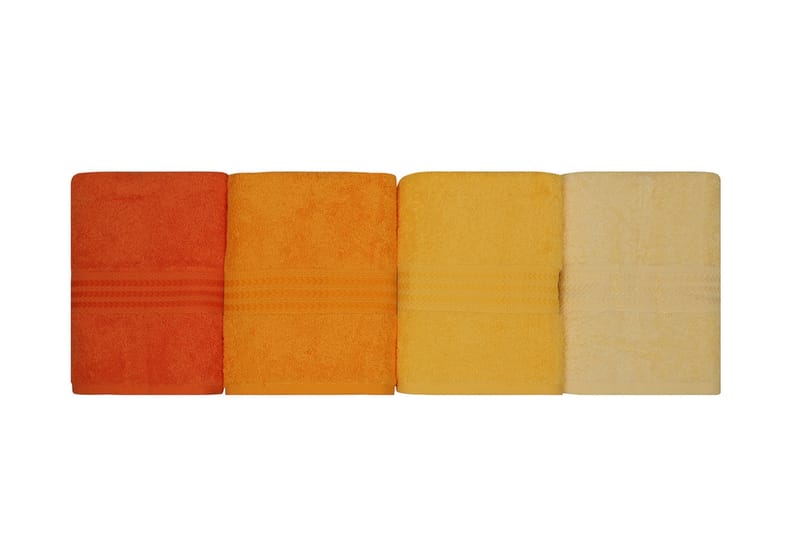 Handduk Hobby 50x90 cm 4-pack - Gul/Orange - Textil & mattor - Badrumstextil