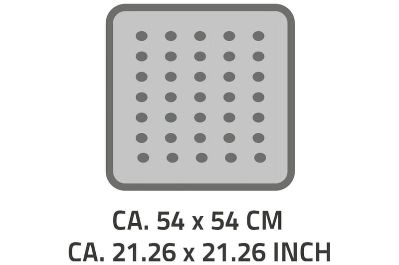 RIDDER Halkfri duschmatta PlattfuÃŸ 54x54 blå 67263 - Textil & mattor - Badrumstextil