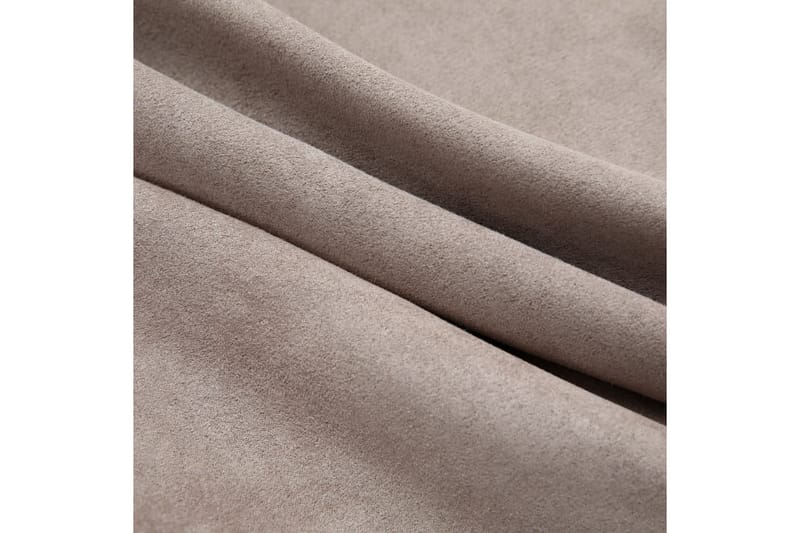 Mörkläggningsgardiner med metallringar 2 st taupe 140x175 cm - Mocka/Taupe - Textil & mattor - Gardiner - Mörkläggningsgardiner