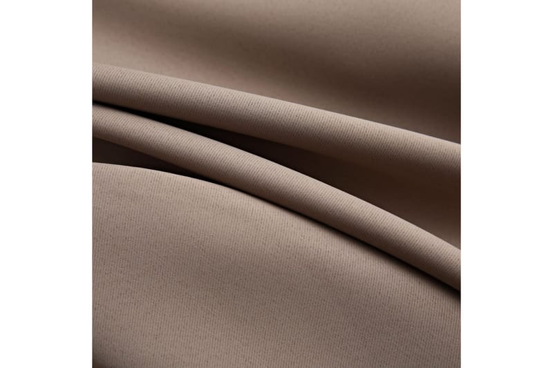 Mörkläggningsgardiner med metallringar 2 st taupe 140x175 cm - Taupe - Textil & mattor - Gardiner - Mörkläggningsgardiner