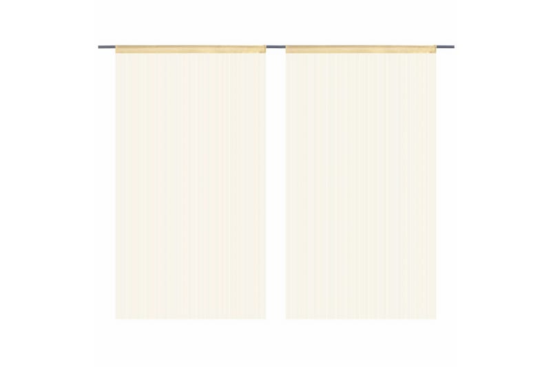 Trådgardiner 2 st 100x250 cm beige - Beige - Textil & mattor - Gardiner - Mörkläggningsgardiner