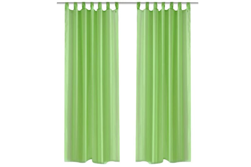 Genomskinlig gardin 140x175 cm 2-pack Apple Green - Grön - Textil & mattor - Gardiner - Panelgardin