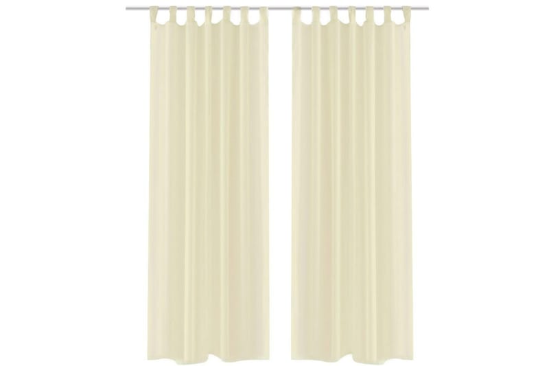 Genomskinlig gardin 140x225 cm 2-pack Creme - Creme - Textil & mattor - Gardiner - Panelgardin