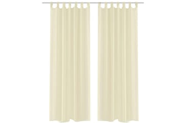 Genomskinlig gardin 140x245 cm 2-pack Creme