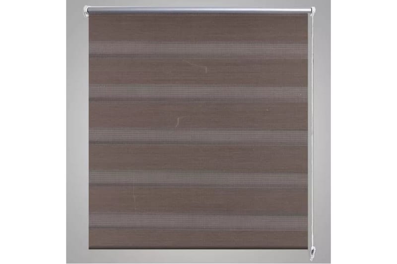 Rullgardin randig brun 90x150 cm transparent - Brun - Textil & mattor - Gardiner - Rullgardin