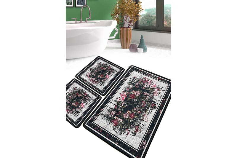 Badrumsmatta Nilofar 60x100 cm Rektangulär - Flerfärgad - Badrumstextil - Stor matta - Badrumsmatta - Små mattor