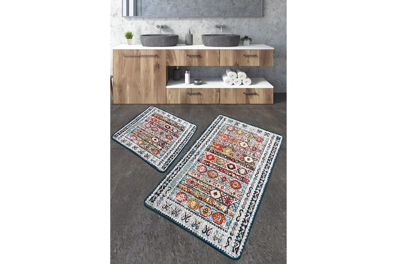 Badrumsmatta Nini 60x100 cm Rektangulär - Flerfärgad - Badrumstextil - Stor matta - Badrumsmatta - Små mattor