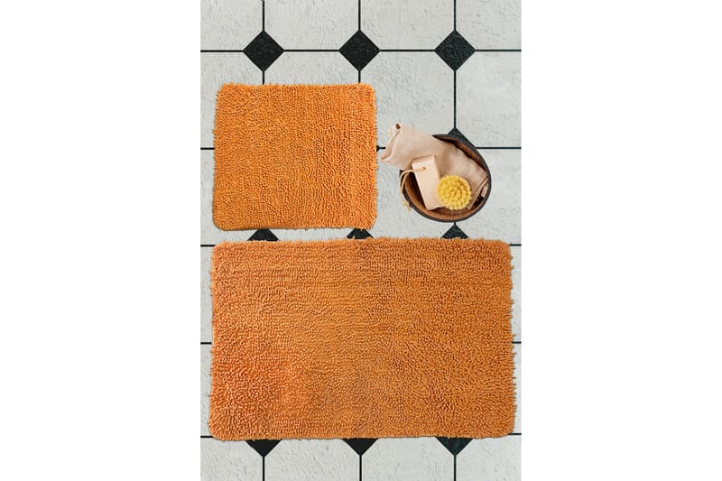 Badrumsmatta Victoria 60x100 cm Rektangulär Orange - Victoria - Badrumstextil - Stor matta - Badrumsmatta - Små mattor
