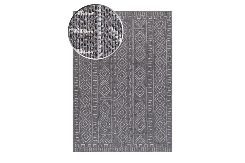 Aruba Aztec Flatvävd Matta 200x290 cm - Mörkgrå - Textil & mattor - Matta - Flatvävd matta