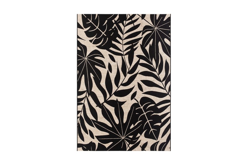 Domani Monstera Flatvävd Matta 240x330 cm - Svart - Textil & mattor - Matta - Flatvävd matta