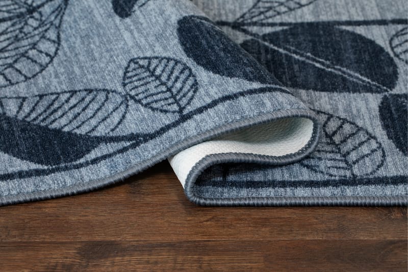 Löv Flatvävd Matta 80x300 cm - Blå - Textil & mattor - Matta - Flatvävd matta