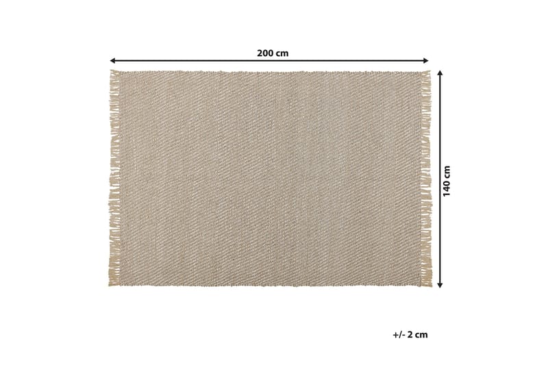 Matta 140 x 200 cm beige ALADAG - Beige - Textil & mattor - Matta - Flatvävd matta