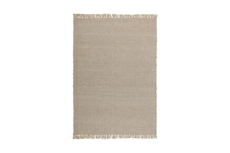 Matta 140 x 200 cm beige ALADAG - Beige - Flatvävd matta - Små mattor - Stor matta - Mönstrad matta