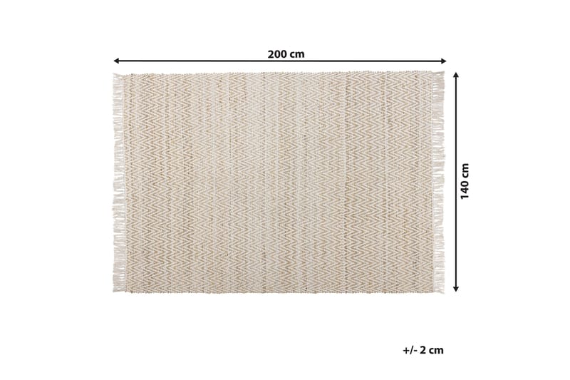 Matta beige 140 x 200 cm AFRIN - Beige - Textil & mattor - Matta - Flatvävd matta