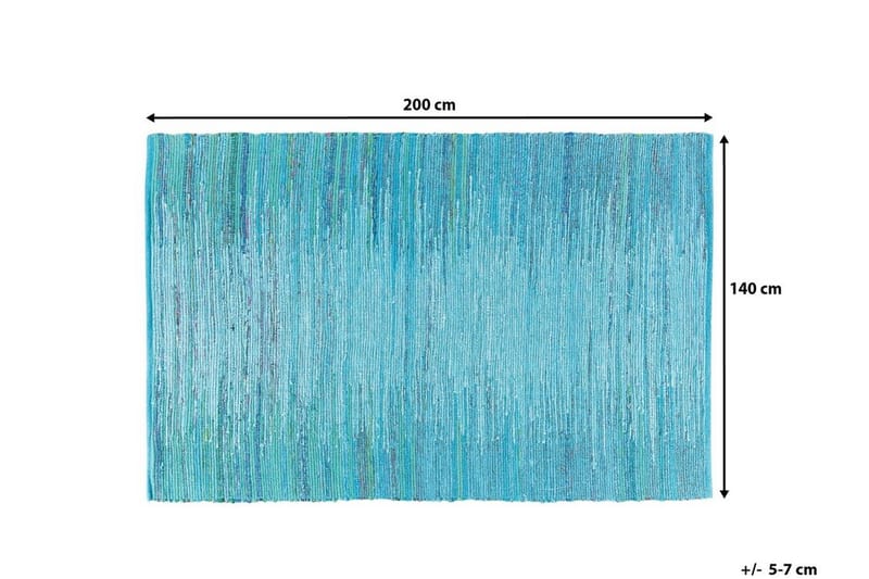 Matta Mersin 140x200 cm - Blå - Små mattor - Stor matta - Matta