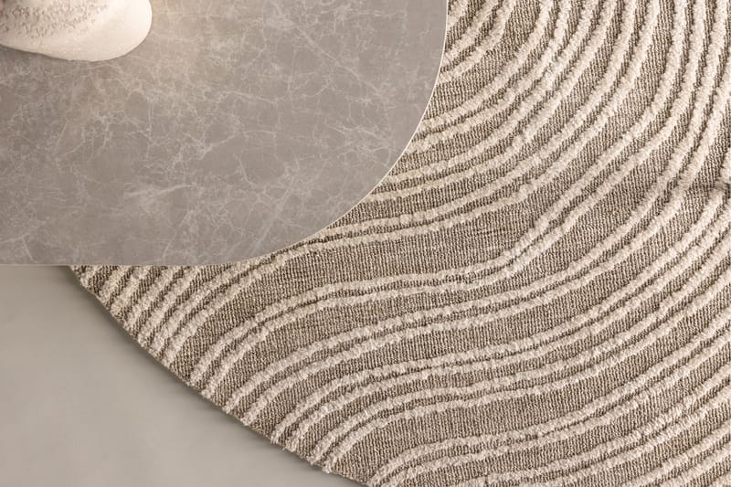 Melle Ryamatta 200 cm Rund - Beige - Textil & mattor - Matta - Modern matta - Ryamatta