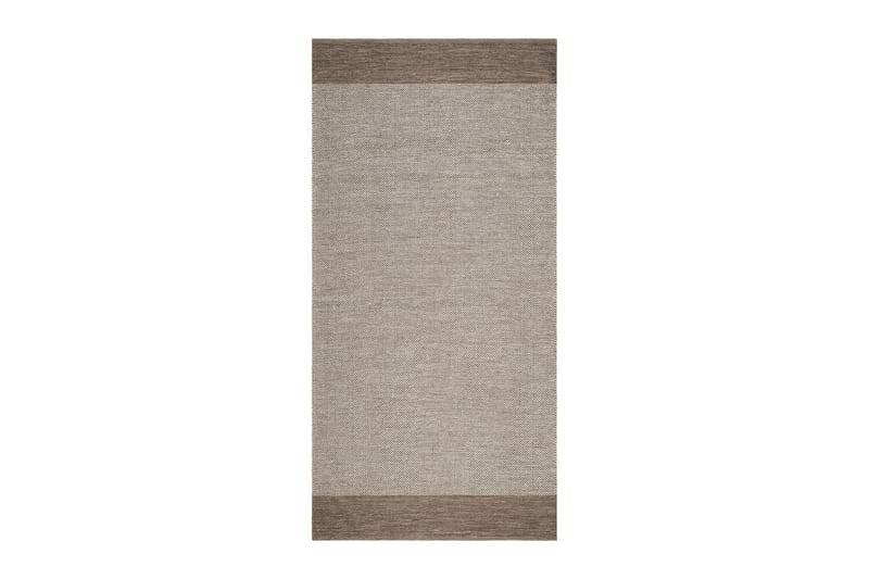 Alva Bomullsmatta 75x220 cm Oval - Mörkbeige - Textil & mattor - Matta - Modern matta - Bomullsmatta