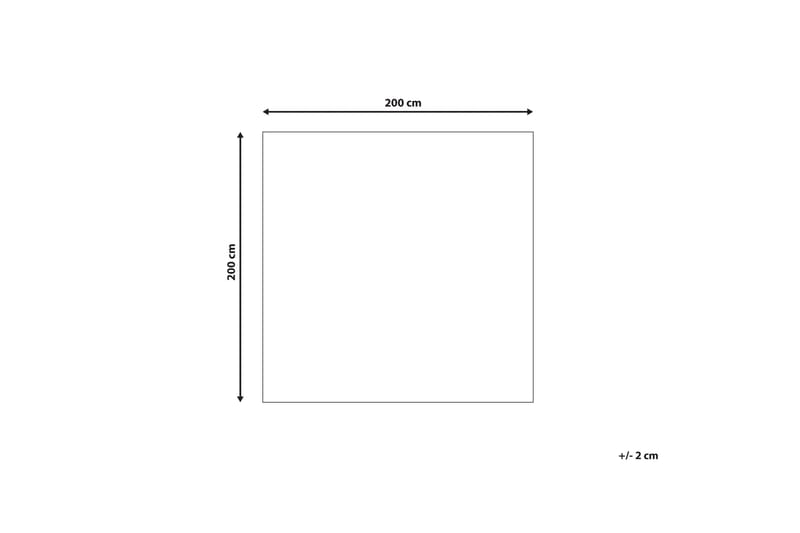 Bomullsmatta Akoren 200x200 cm Kvadratisk - Beige - Bomullsmatta