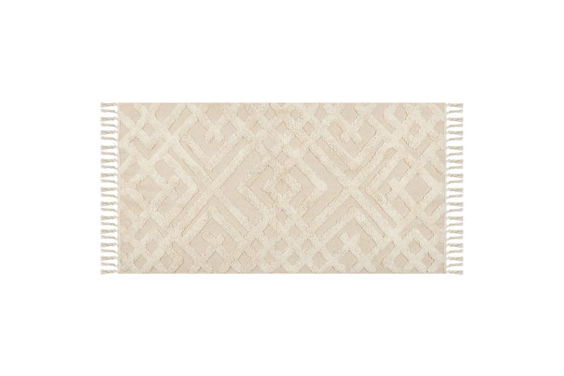 Bomullsmatta Ardahan 80x150 cm - Beige - Textil & mattor - Matta - Modern matta - Ryamatta