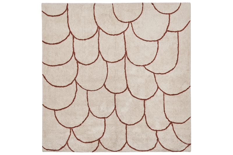 Bomullsmatta Avdan 200x200 cm Kvadratisk - Beige - Textil & mattor - Matta - Modern matta - Bomullsmatta