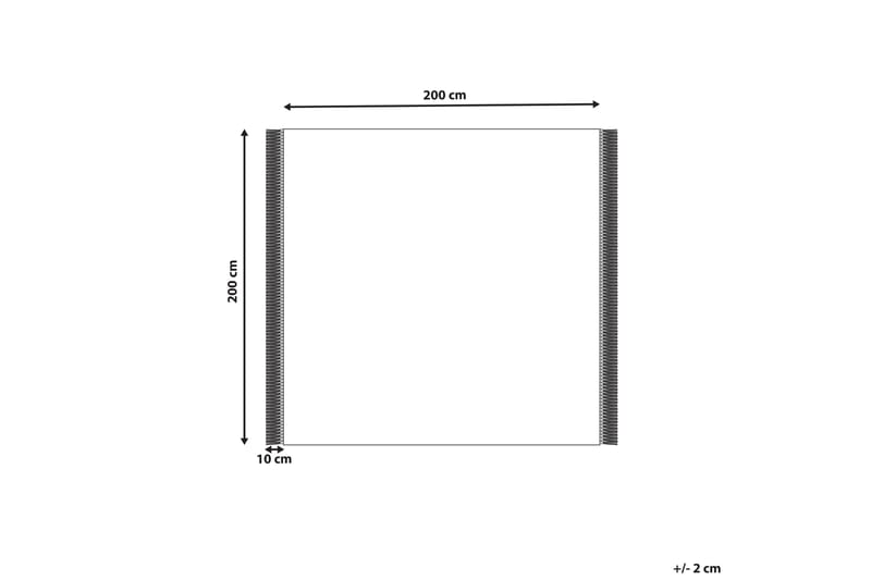 Bomullsmatta Eldes 200x200 cm Kvadratisk - Beige - Bomullsmatta