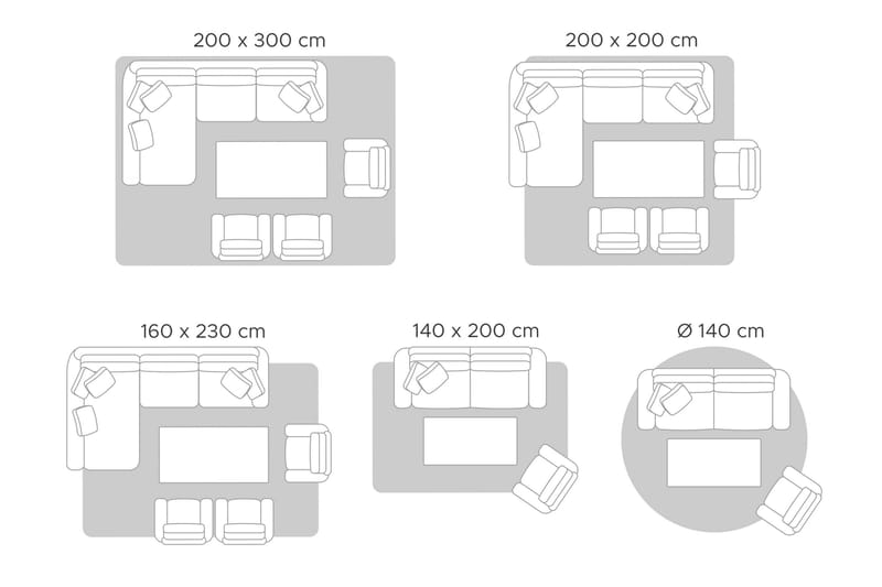 Bomullsmatta Geyve 140x200 cm - Beige - Textil & mattor - Matta - Modern matta - Bomullsmatta