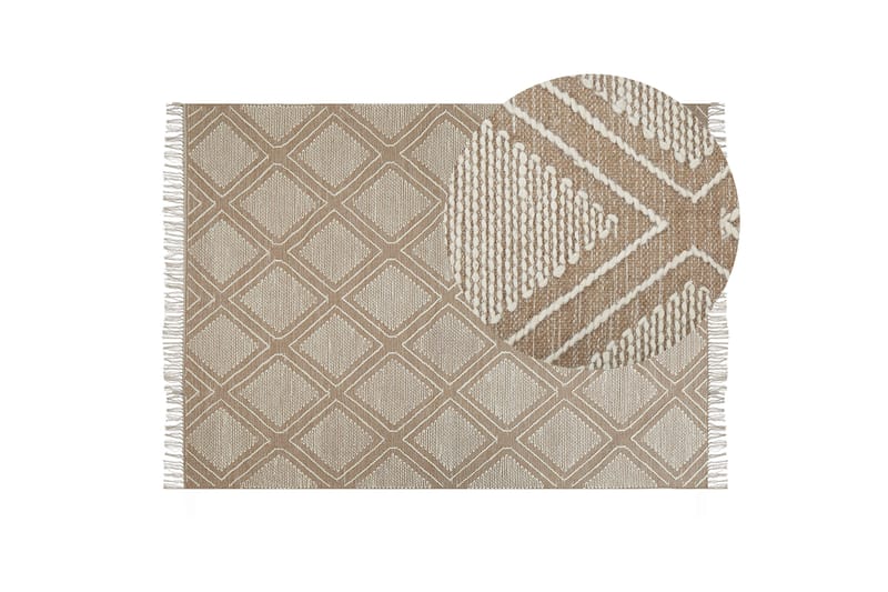 Bomullsmatta Kacem 140x200 cm - Beige - Textil & mattor - Matta - Modern matta - Bomullsmatta