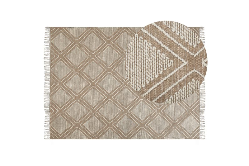 Bomullsmatta Kacem 160x230 cm - Beige - Textil & mattor - Matta - Modern matta - Bomullsmatta