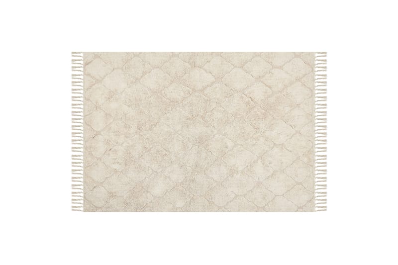Bomullsmatta Silchar 140x200 cm - Beige - Små mattor - Bomullsmatta - Lekmatta & matta barnrum - Stor matta - Mönstrad matta