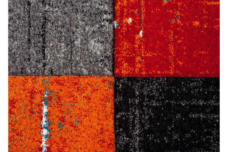 Friezematta London Square 133x190 - Röd|Orange - Textil & mattor - Matta - Modern matta - Friezematta